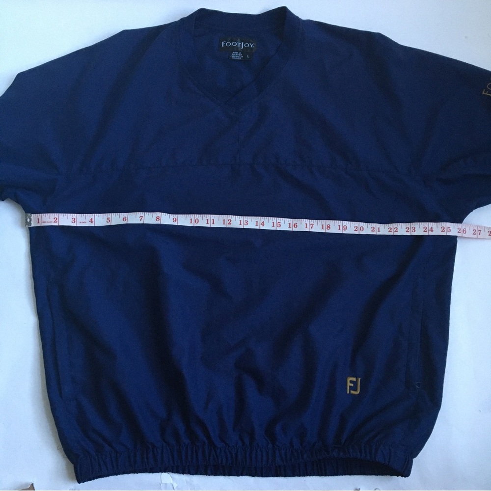 FootJoy Pullover V Neck Golf Windbreaker Jacket Navy Blue Large - Picture 12 of 14